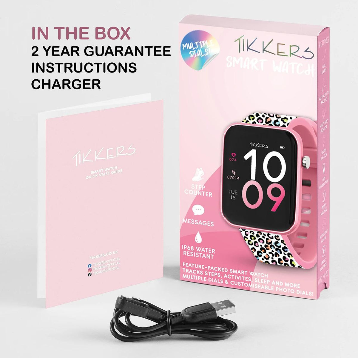 TIKKERS S13 PINK LEOPARD TECH WATCH
