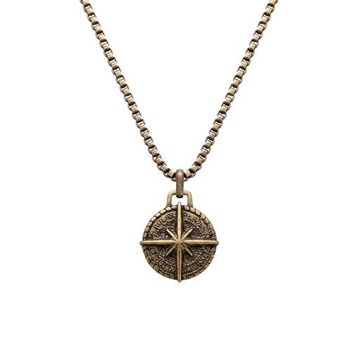 BLAZE STEEL COMPASS NECKLACE
