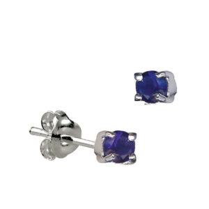 STERLING SILVER CRYSTAL BIRTHSTONE EARRING - SEPT