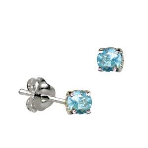 SS CRYSTAL BIRTHSTONE EARRING - MARCH