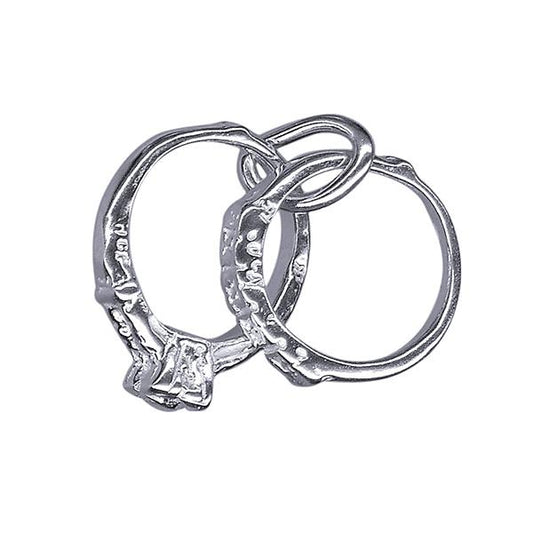 STERLING SILVER ENGAGEMENT & WEDDING RING CHARM