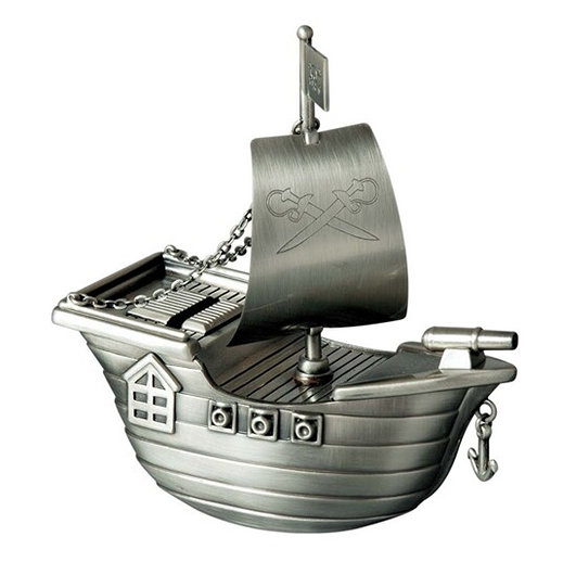 JOLLY RODGER PIRATE SHIP MONEY BANK