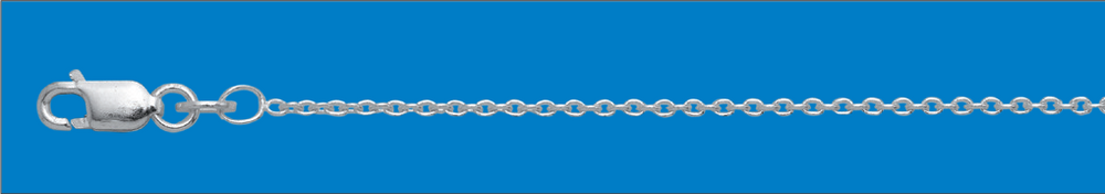 STERLING SILVER CABLE CHAIN - 45CM