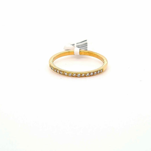 18CT YELLOW GOLD DIAMOND WEDDING RING