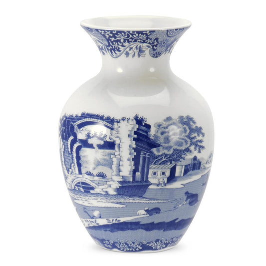 SPODE BLUE ITALIAN VASE 15.5CM