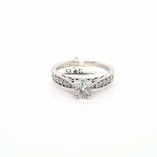 14CT WHITE GOLD .75CT DIAMOND ENGAGEMENT RING