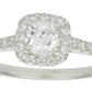 18CT Y/W DIAMOND HALO ENGAGEMENT RING