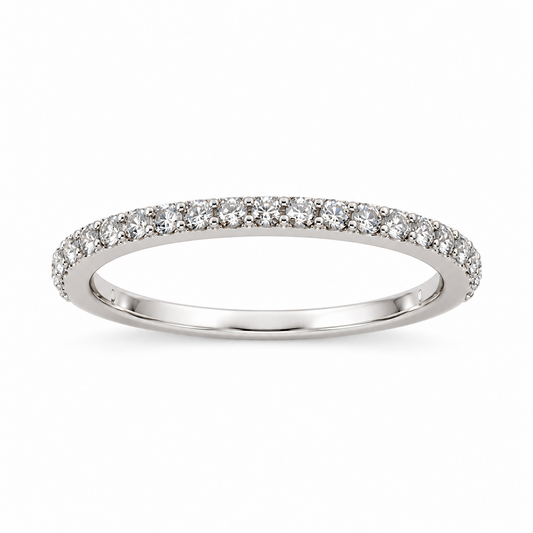 9CT WHITE GOLD DIAMOND WEDDER 24 X .01CT JK P1