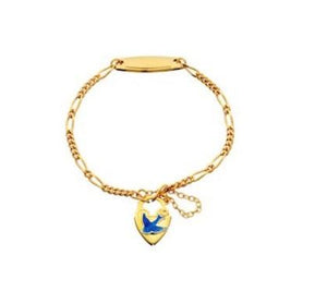 RGP FIGARO BABY ID BRACELET WITH BLUE BIRD