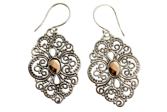 SS & 18CT RG EARRINGS