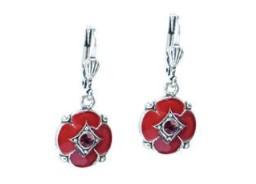 RED ENAMEL EARRINGS