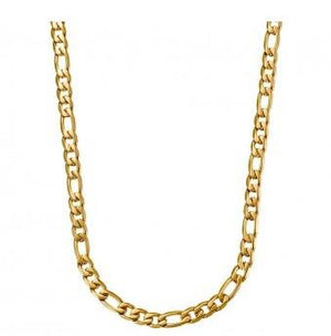 STAINLESS STEEL GOLD IP PLATED FIGARO - 55CM