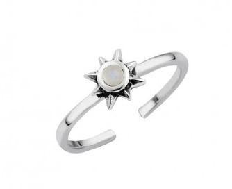 SS MOONSTONE TOE RING
