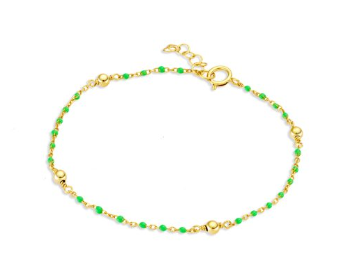 SS/GP BEADED BRACELET