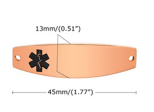 S STEEL RG MEDI ALERT PLATE