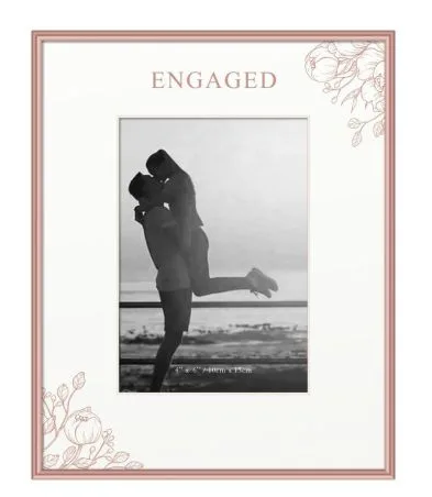 ROSE GOLD - ENGAGED 4 X 6 FRAME