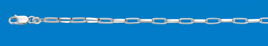 STERLING SILVER PAPER CLIP ANKLET - 25CM