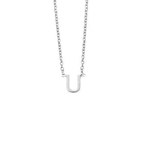 SS LETTER NECKLACE -U