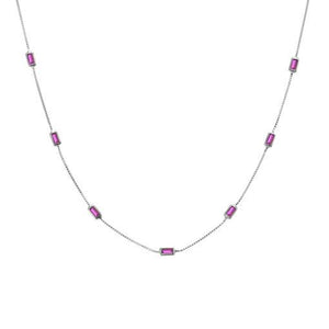 SS CHAIN WITH RUBY CZ