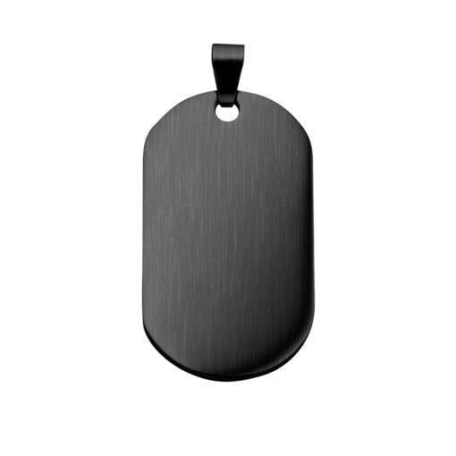 S STEEL BLACK DOG TAG