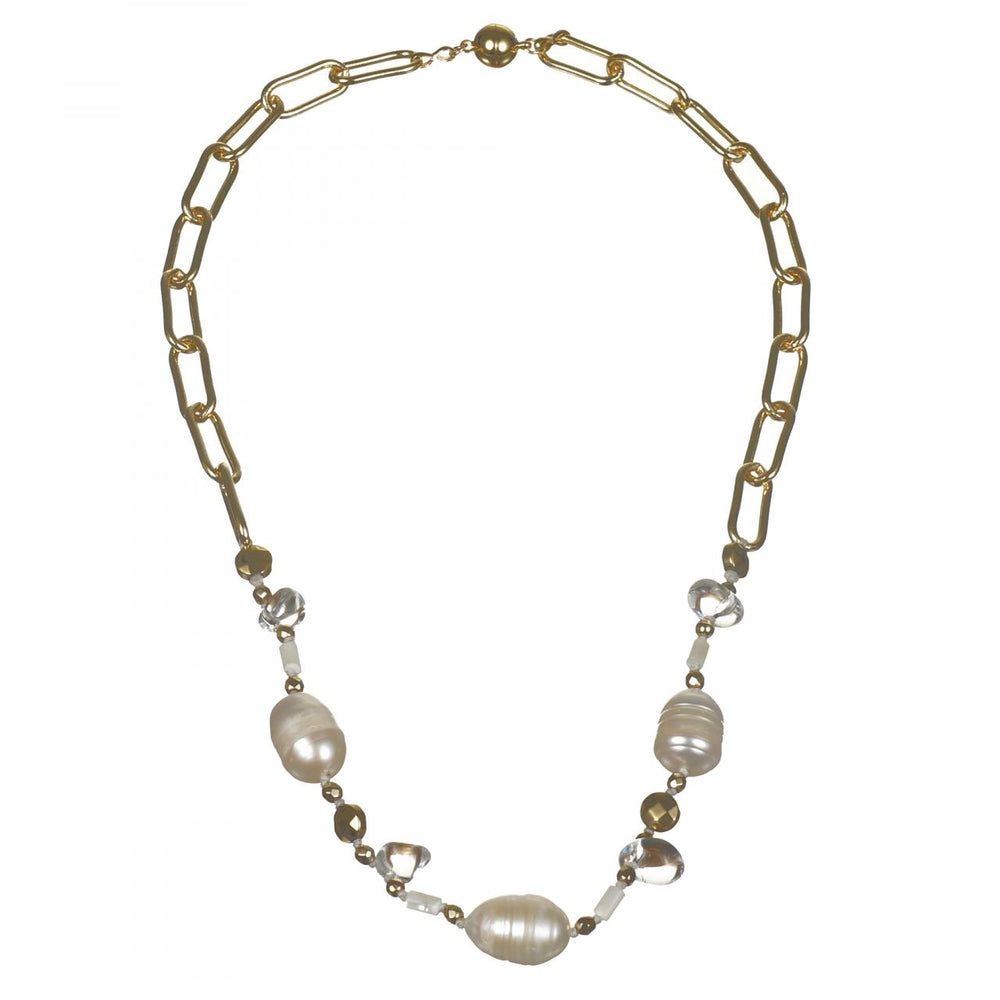 PAPERCLIP CHAIN & PEARLS
