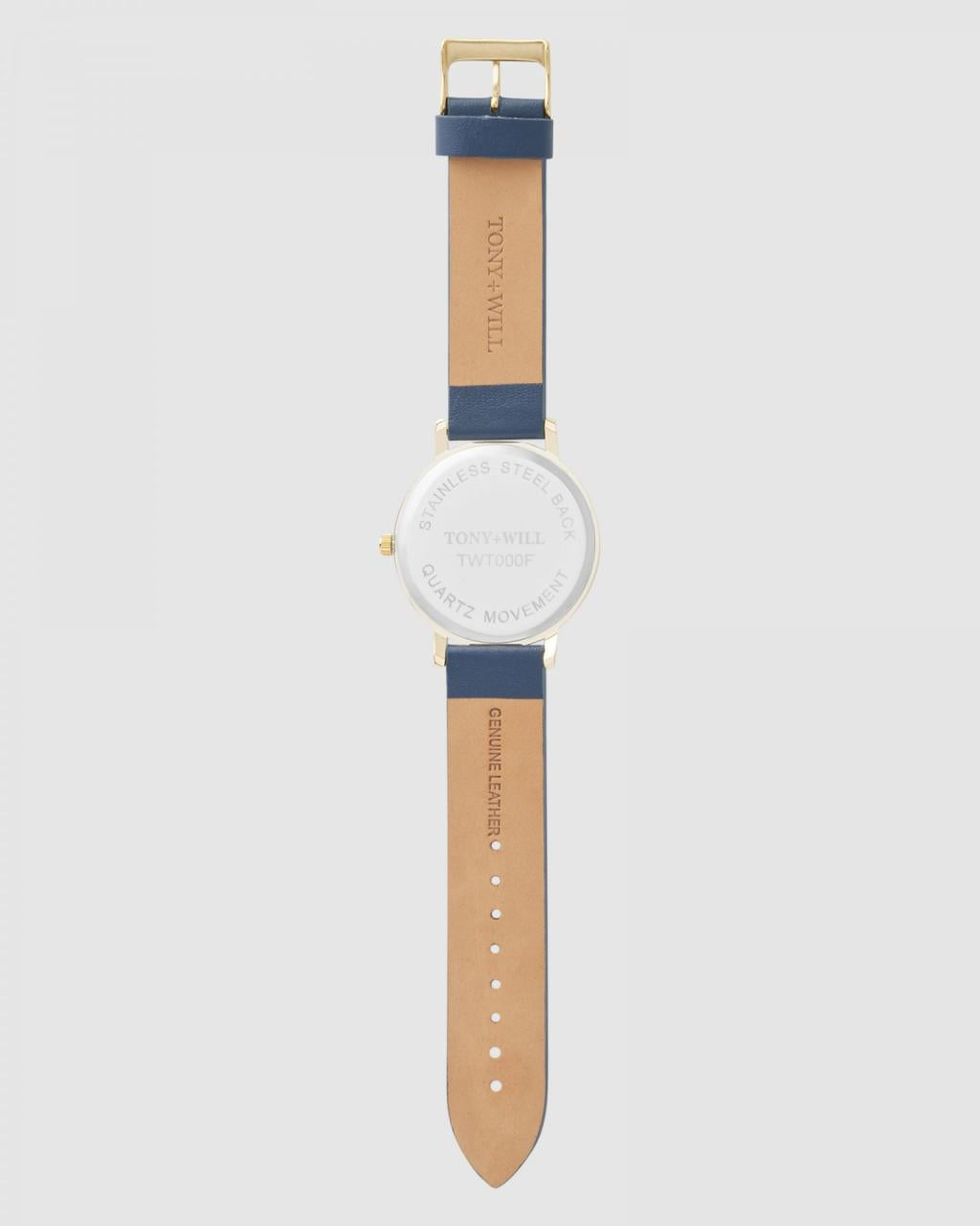 TONY & WILL GOLD WATCH WITH NAVY BAND
