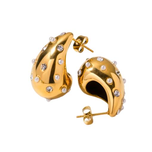 S STEEL TEARDROP EARRINGS