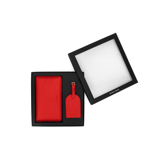 PASSPORT RED WALLET & BAG TAG