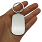 SILVER RECTANGLE KEYRING