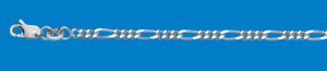 STERLING SILVER FIGARO 1 + 3 CHAIN - 50CM