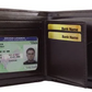 RFID MENS BRWN/ BLK LEATHER WALLET
