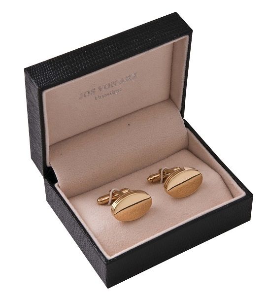BRAND CUFF LINKS GOLD PLATED