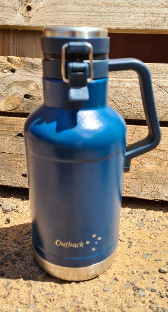 BLUE STAINLESS VACUUM THERMOS